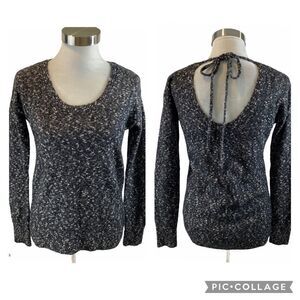 Gap Open Tie Back Black and‎ White Sweater Size XS